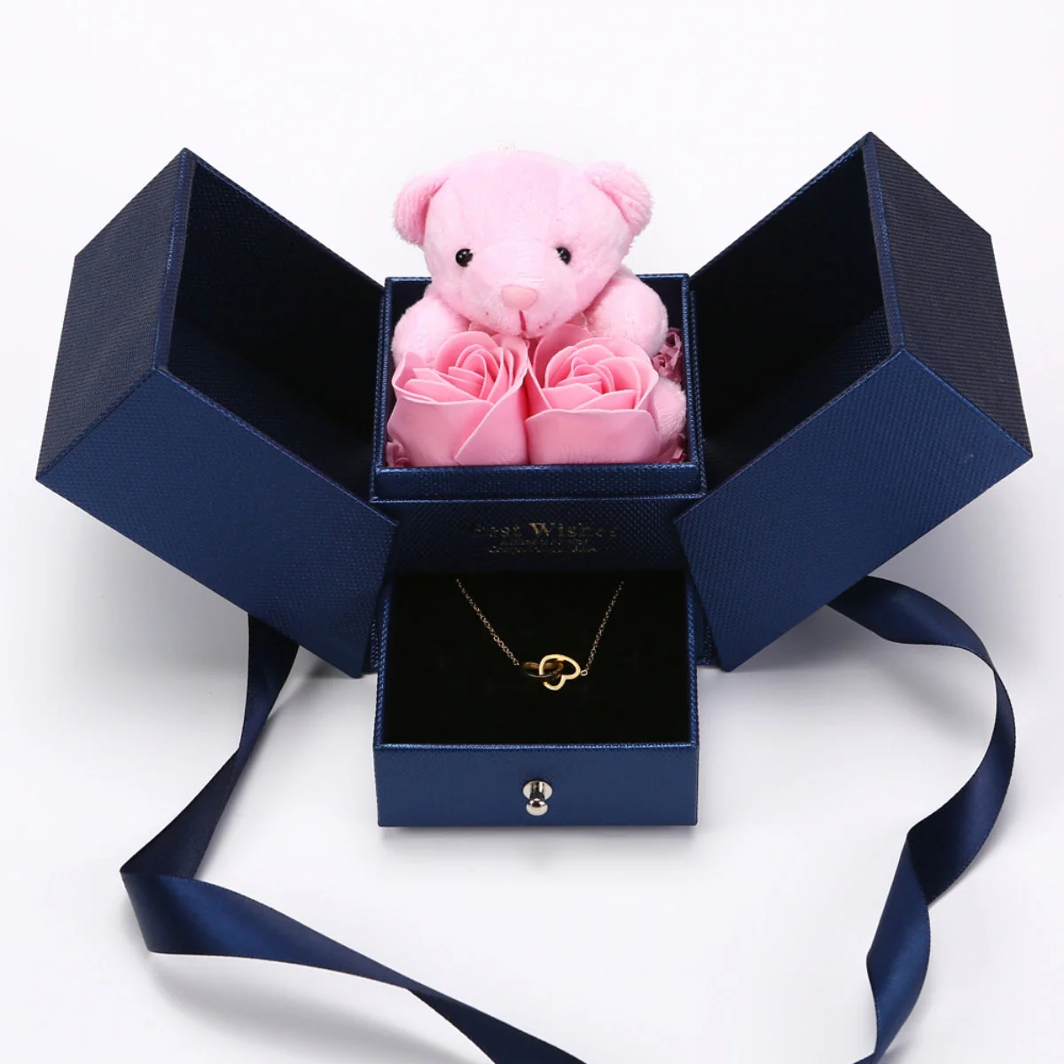 Rosenbär Box - Gravierte Halskette & ewige Rosen - Image 3