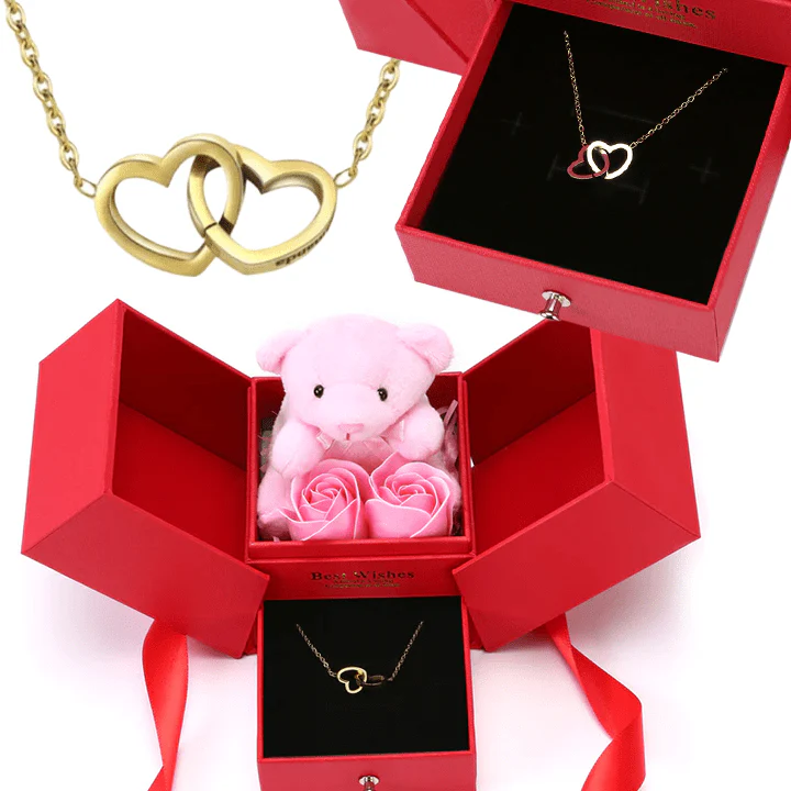 Rosenbär Box - Gravierte Halskette & ewige Rosen - Image 9