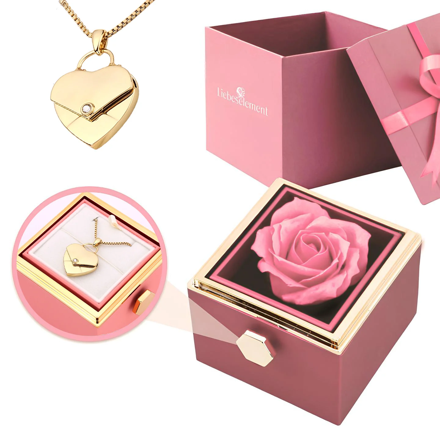 Rosenbox mit Herzkette mit Gravur - Image 13