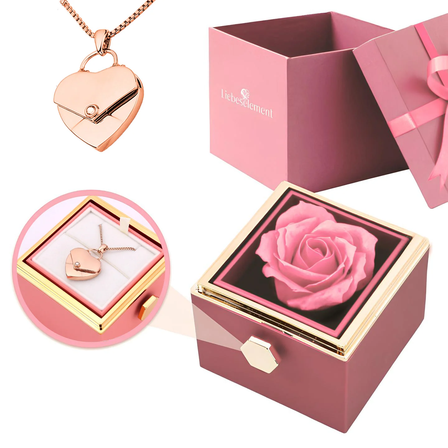Rosenbox mit Herzkette mit Gravur - Image 15