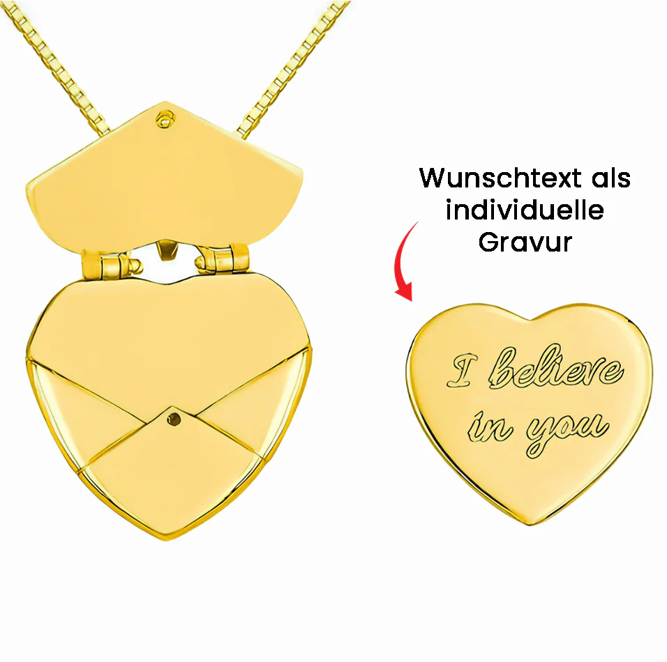 Rosenbox mit Herzkette mit Gravur - Image 2
