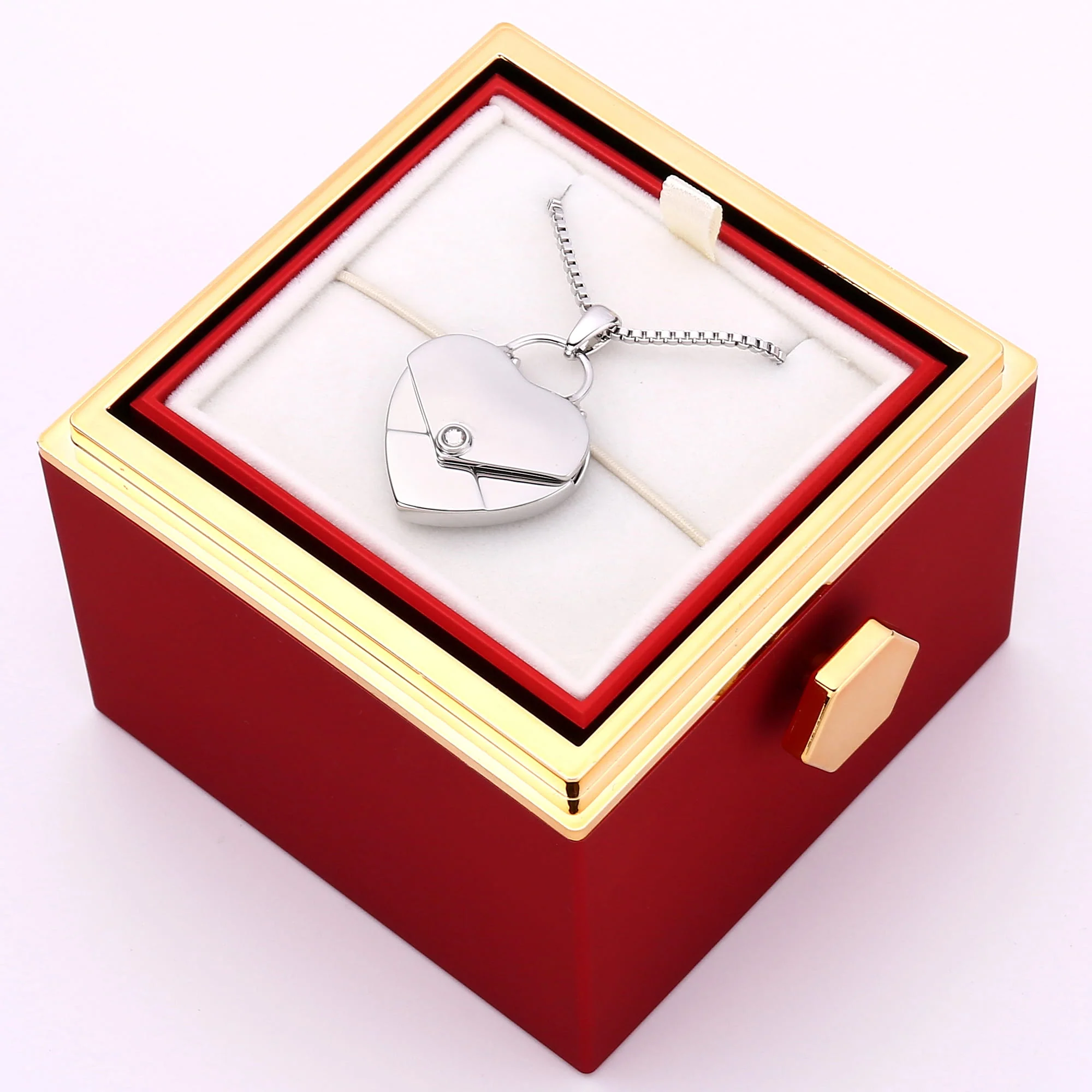 Rosenbox mit Herzkette mit Gravur - Image 21