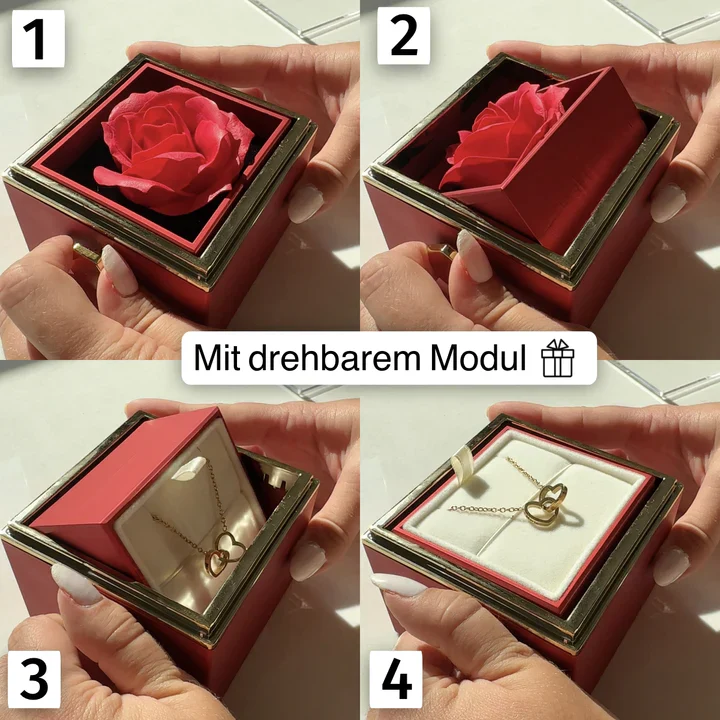 Rosenbox mit Herzkette mit Gravur - Image 35