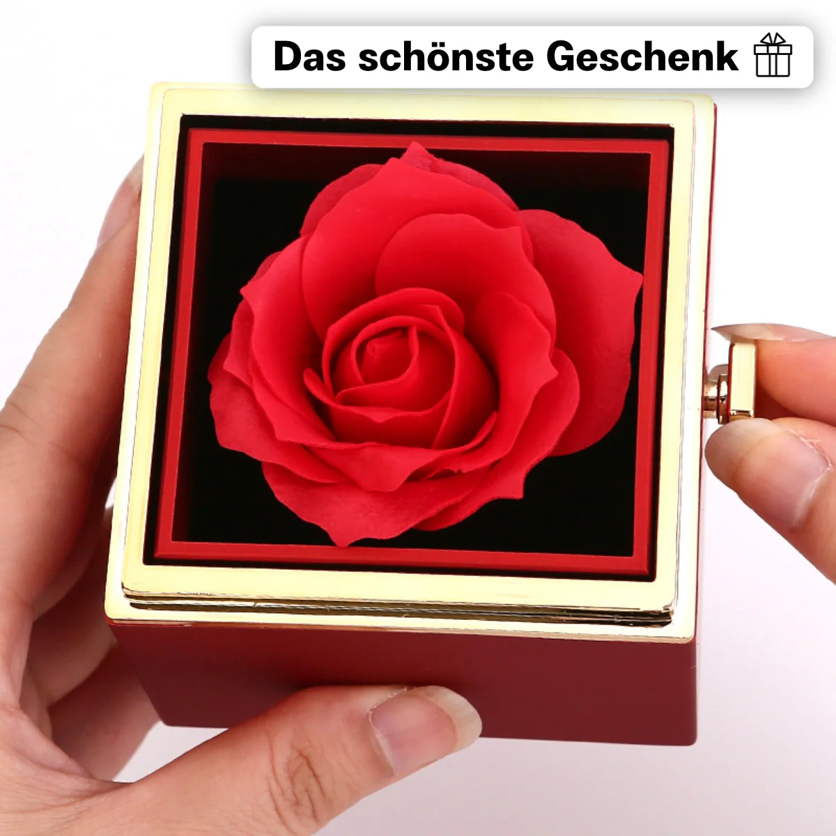 Rosenbox mit Herzkette mit Gravur - Image 5