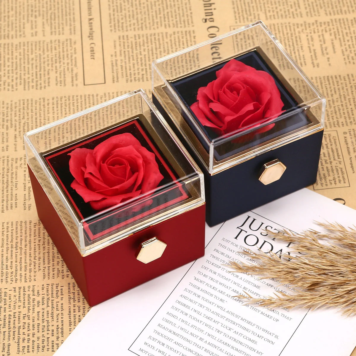 Rosenbox mit Herzkette mit Gravur - Image 8