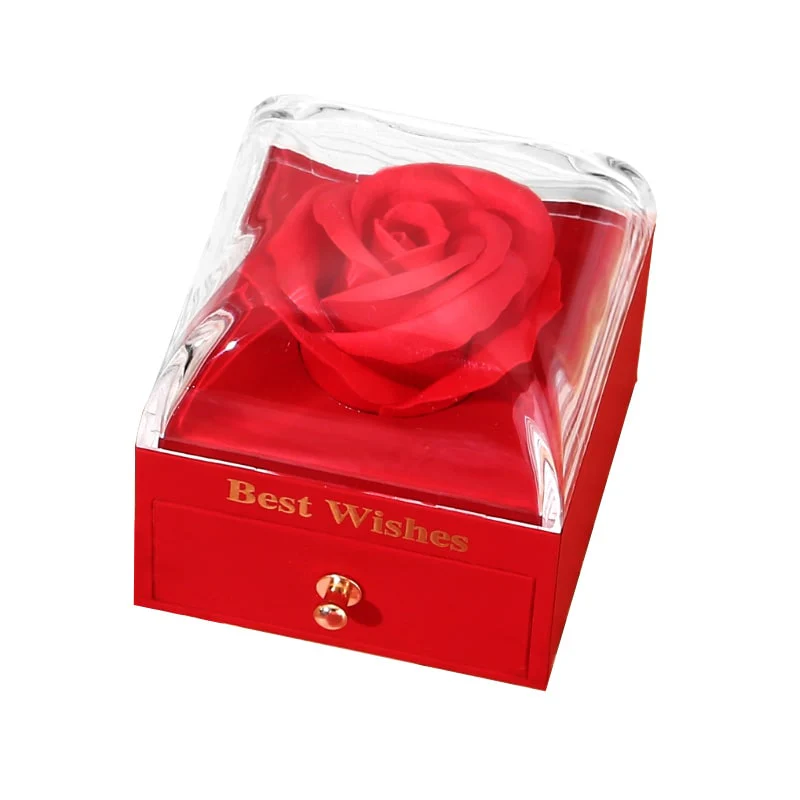 Ewige Rosenbox - Mit 14k Gravur-Doppelherzkette - Image 21