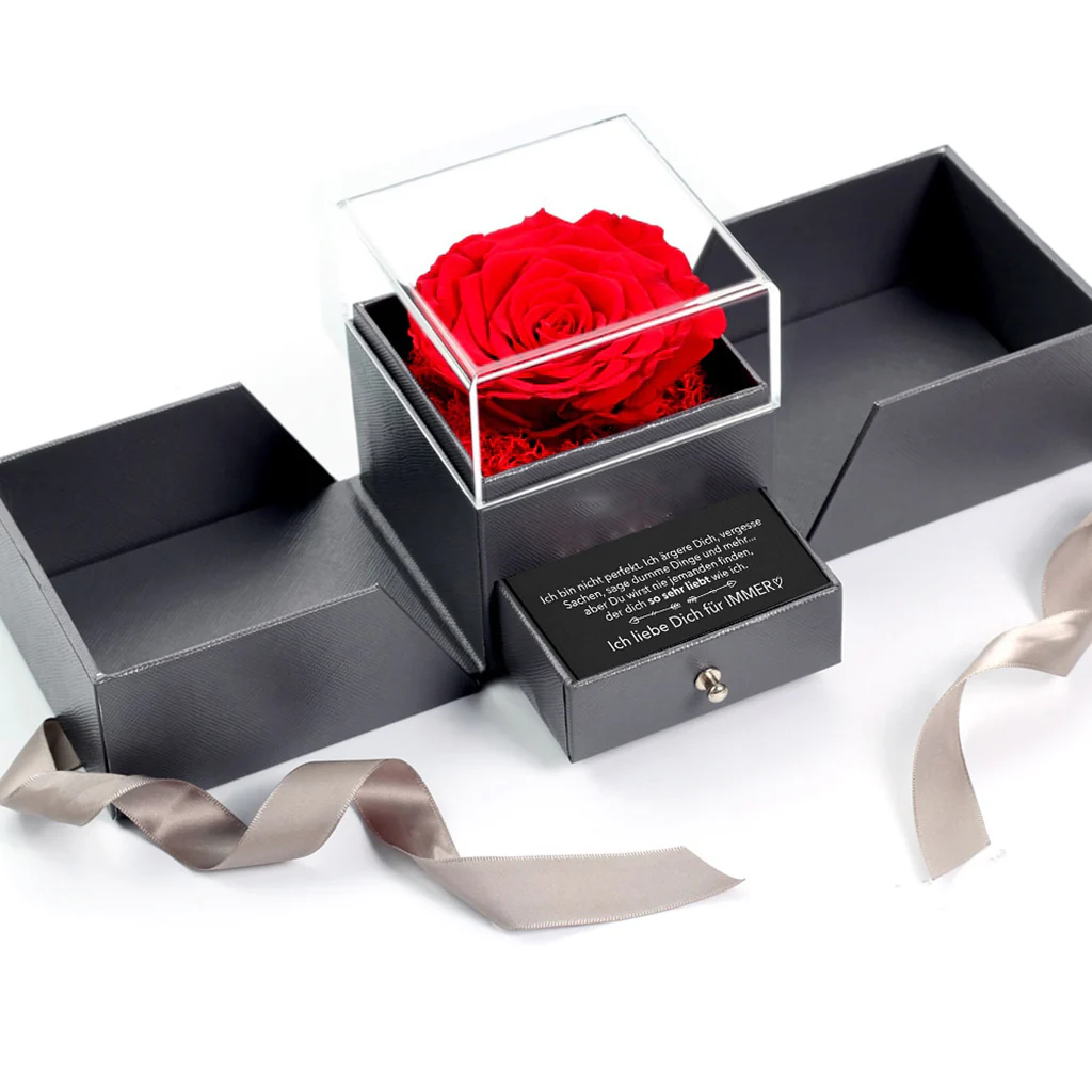 Rosenbox Schleife - Weißgold Ausführung Herz Halskette - An meinen Schatz - Image 16