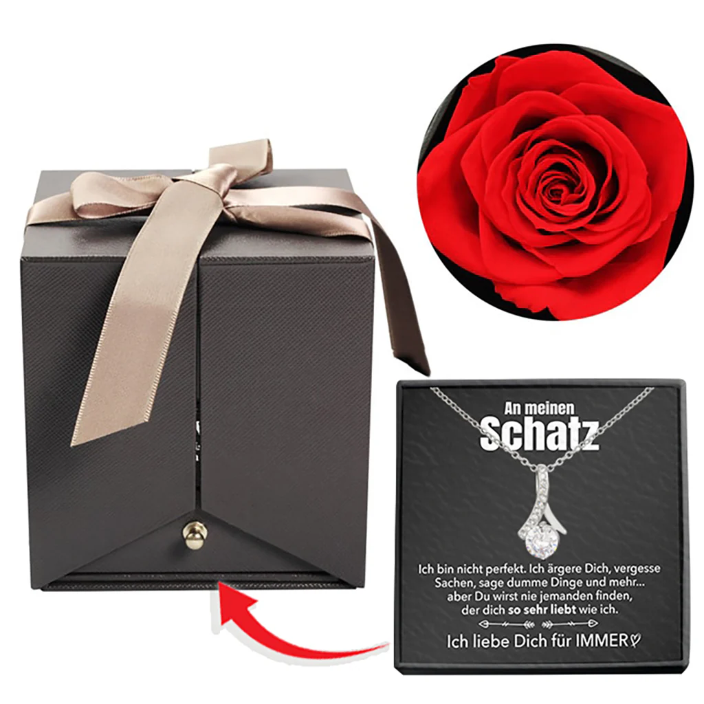 An meinen Schatz Rosenbox - Weißgold Ausführung Halskette - Image 3