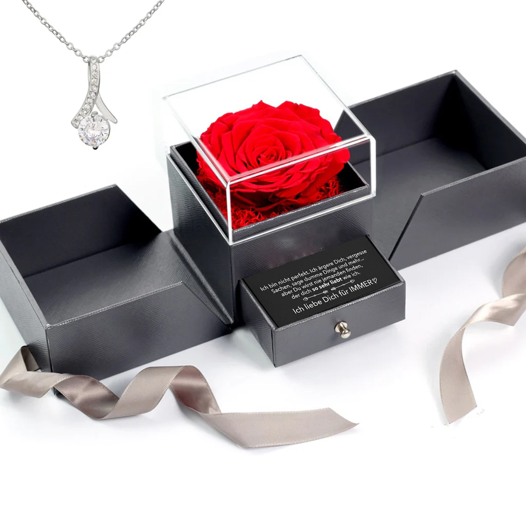 An meinen Schatz Rosenbox - Weißgold Ausführung Halskette - Image 4