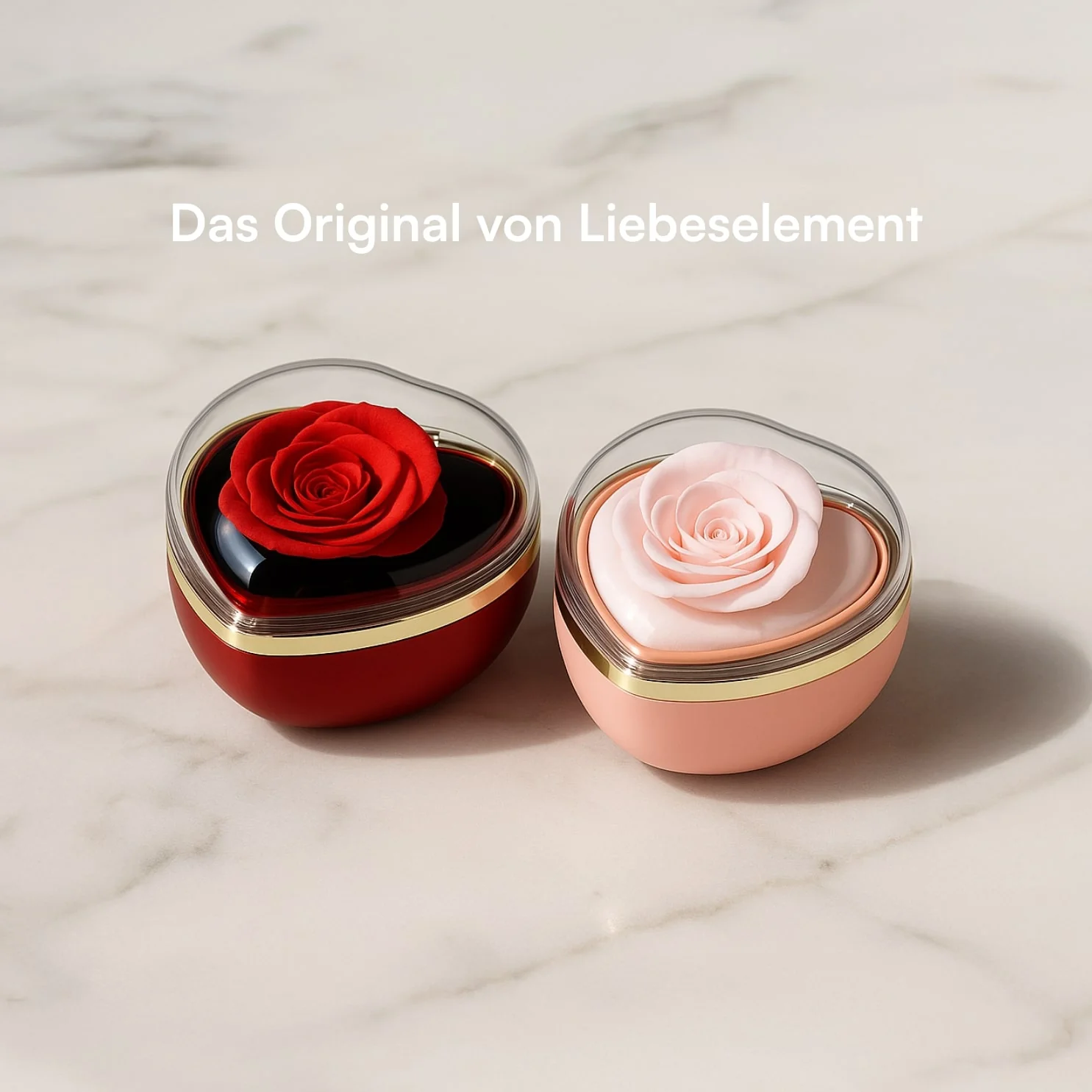 Rotierende Rosenbox - Mit Namensgravur Doppelherzkette - Image 3