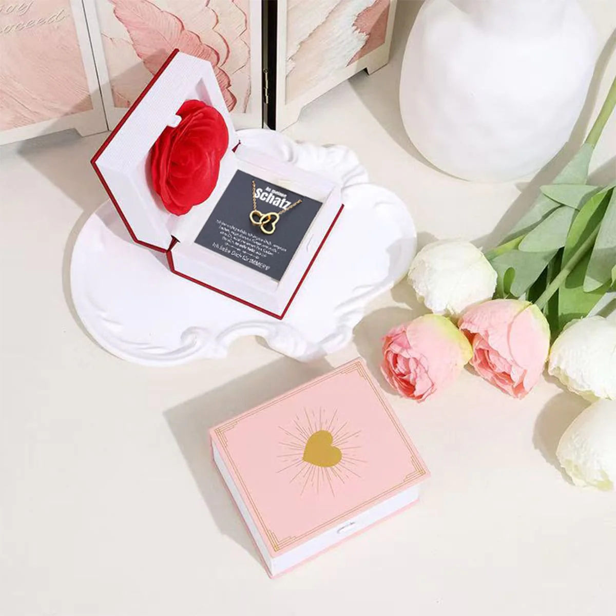 Buch Rosenbox mit Doppelherzkette - Image 22