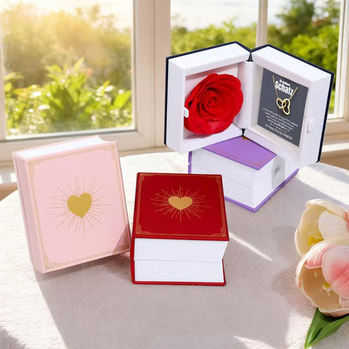 Buch Rosenbox mit Doppelherzkette - Image 38