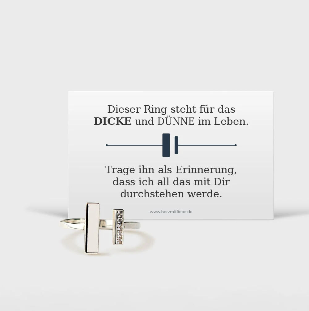 S925 Sterling Silber - "Durch Dick & Dünn" Ring - Image 9