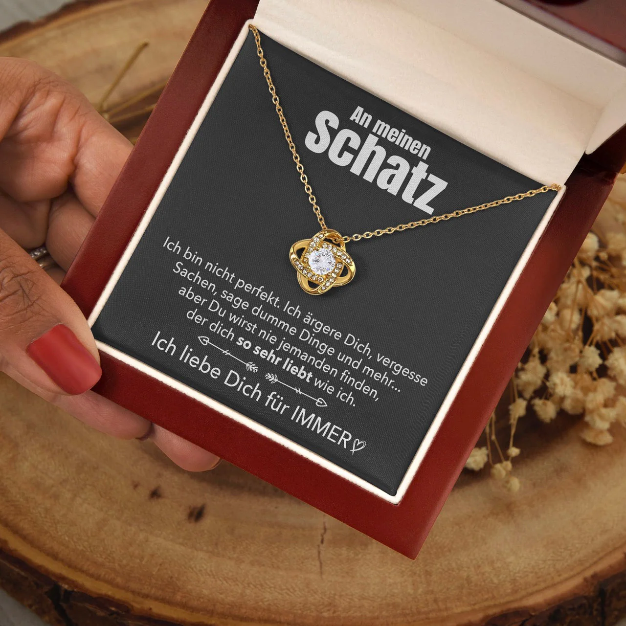 S925 Sterling Silber Halskette - An meinen Schatz - Perfekt (Silver) - Image 13