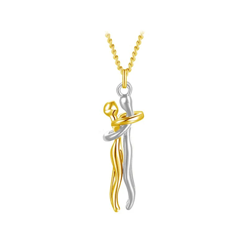 S925 Sterling Silber - Umarmungs-Halskette
