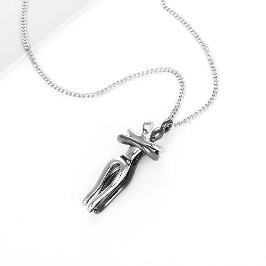 S925 Sterling Silber - Umarmungs-Halskette - Image 4