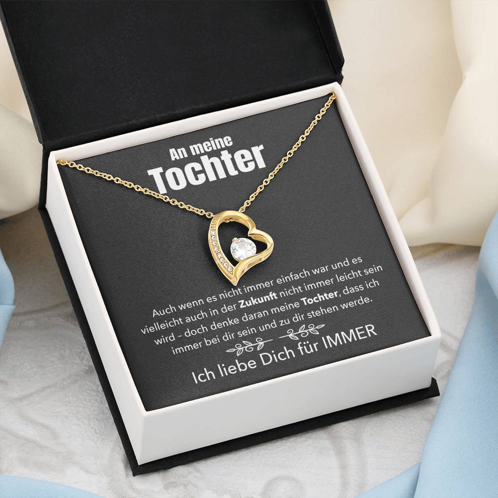 14k Weißgold Ausführung Herz-Halskette - An meine Tochter - Image 12