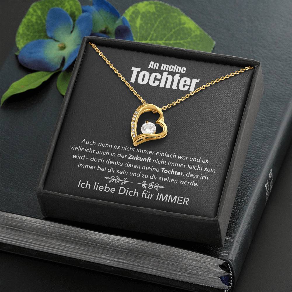 14k Weißgold Ausführung Herz-Halskette - An meine Tochter - Image 13