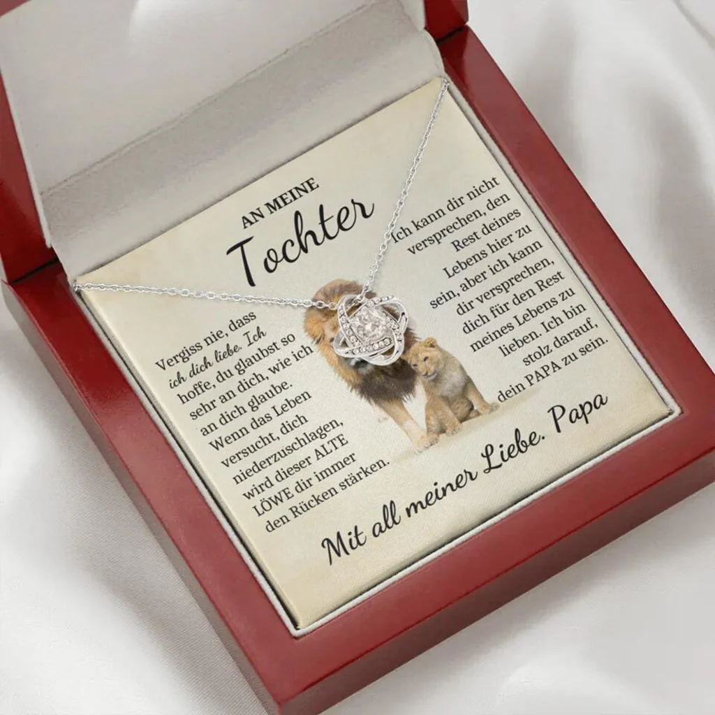 14k Weißgold Ausführung Halskette - An meine Tochter - Image 4