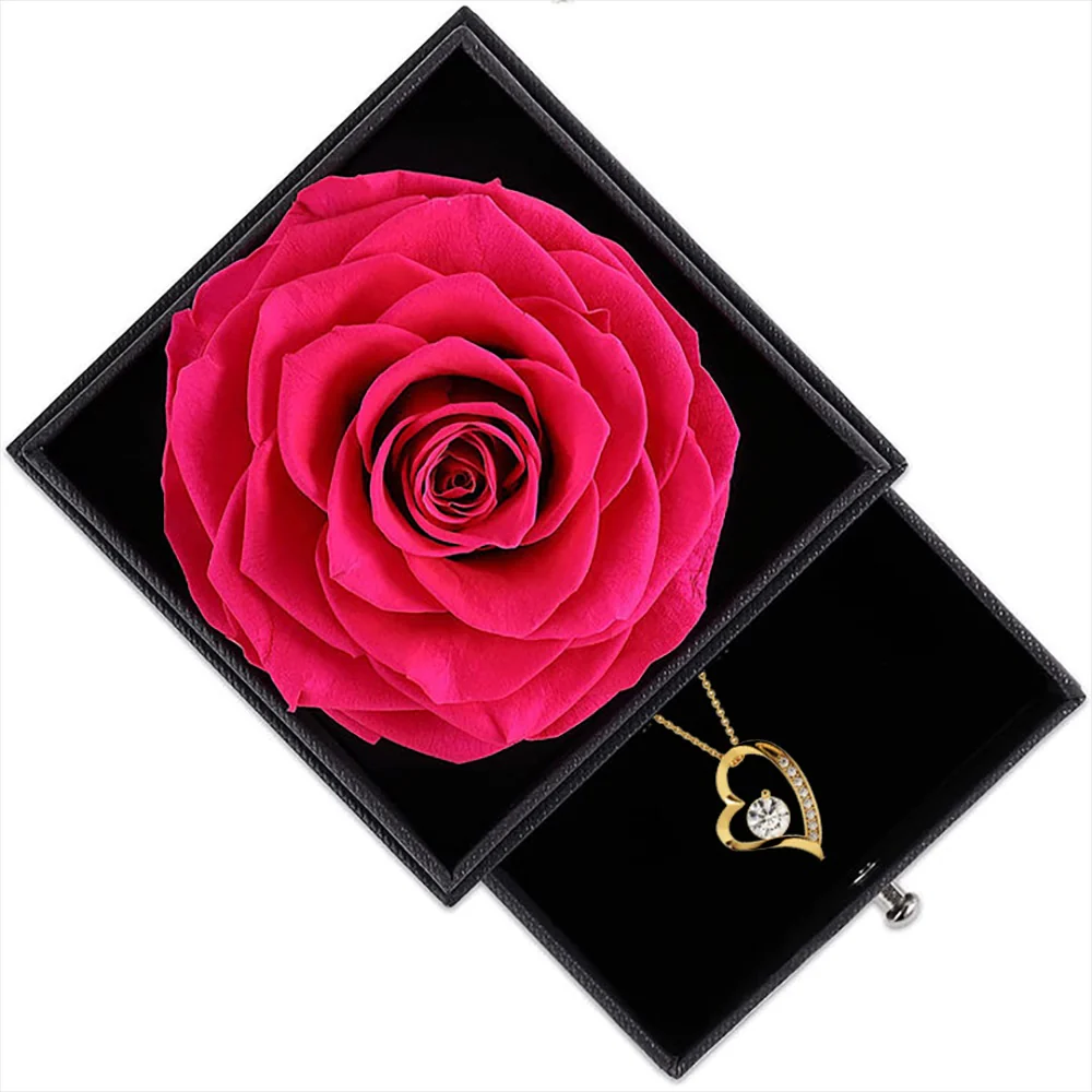 An meine Mama - Rosenbox - Weißgold Ausführung Herz Halskette - Image 7