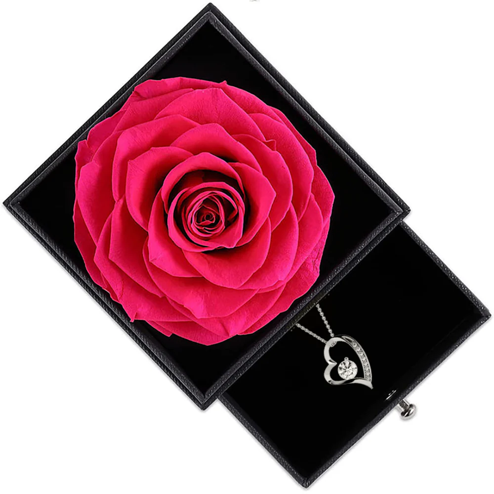 An meine Mama - Rosenbox - Weißgold Ausführung Herz Halskette - Image 9