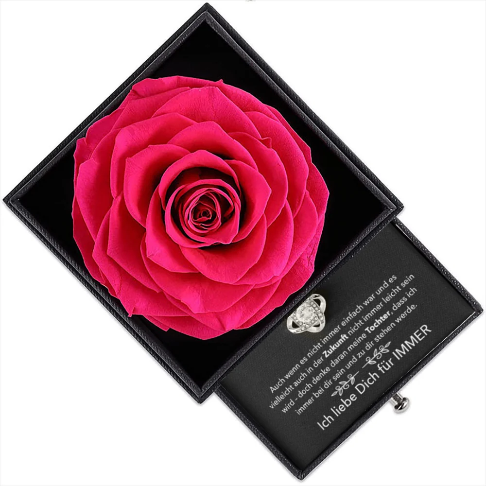 Rosenbox mit 14k Weißgold Ausführung Halskette - Image 11