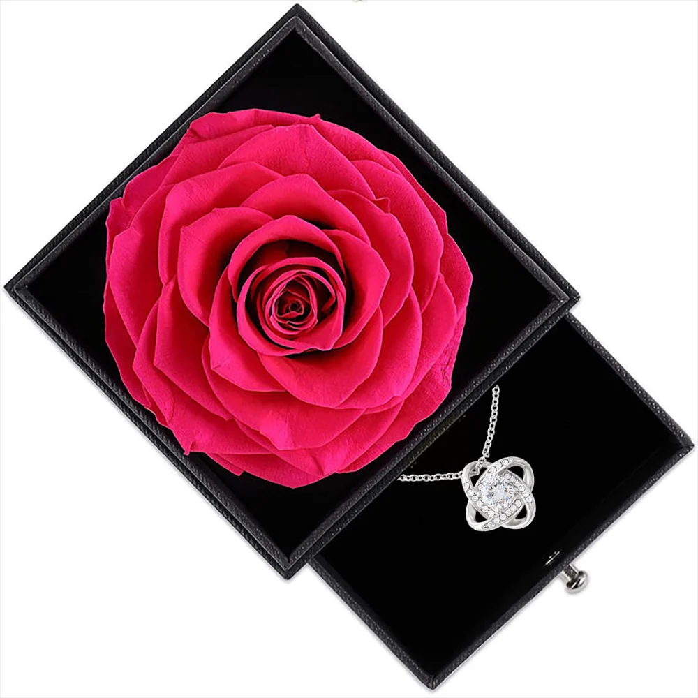 Rosenbox mit 14k Weißgold Ausführung Halskette - Image 5