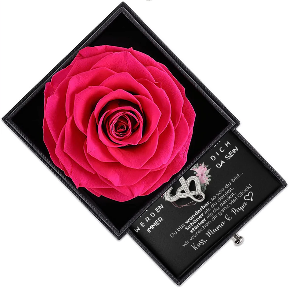 Rosenbox mit Halskette - An unsere Tochter von Mama & Papa - Image 3