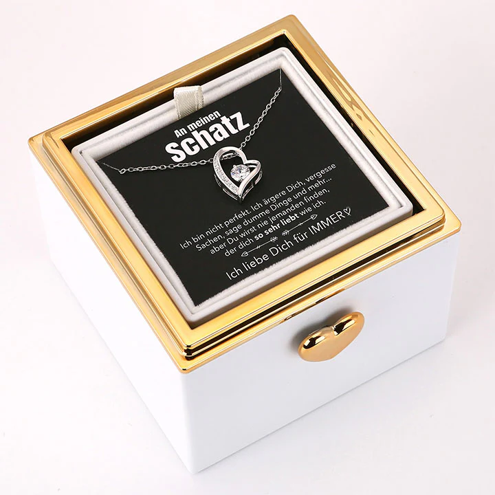 Kuchen Überraschung-Box mit 14k Herz-Herzkette & Notiz - Image 15