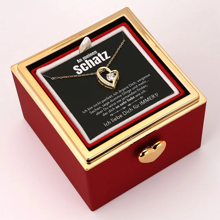 Kuchen Überraschung-Box mit 14k Herz-Herzkette & Notiz - Image 20