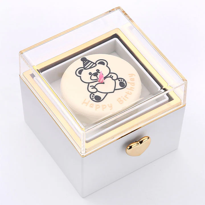 Kuchen Überraschung-Box mit 14k Herz-Herzkette & Notiz - Image 9