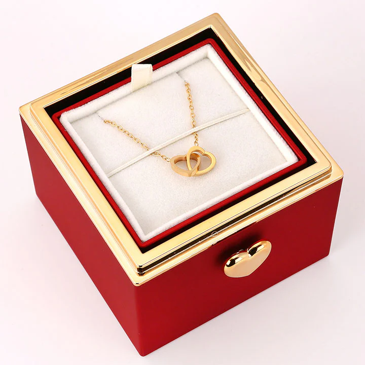 Kuchen Überraschung-Box mit 18k Doppel-Herzkette mit Gravur - Image 19