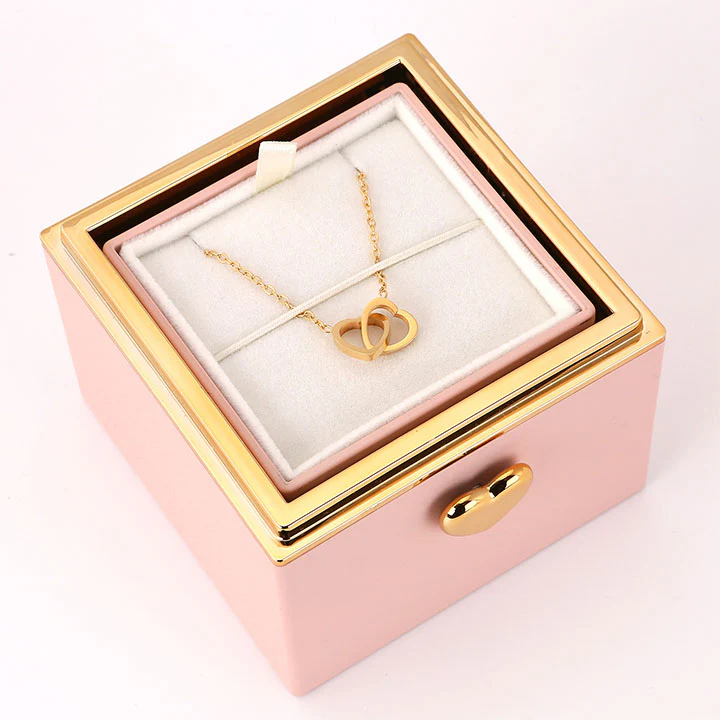 Kuchen Überraschung-Box mit 18k Doppel-Herzkette mit Gravur - Image 20