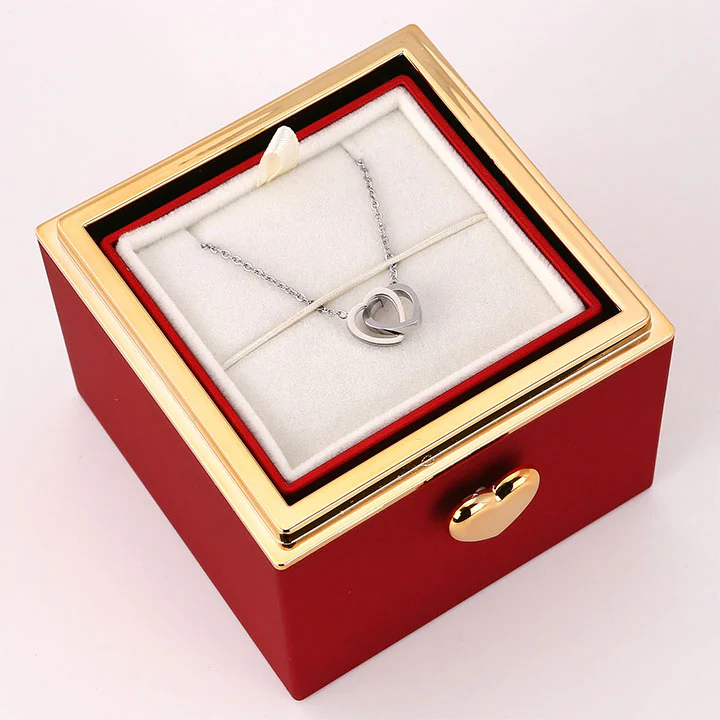 Kuchen Überraschung-Box mit 18k Doppel-Herzkette mit Gravur - Image 21