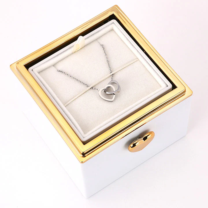 Kuchen Überraschung-Box mit 18k Doppel-Herzkette mit Gravur - Image 25