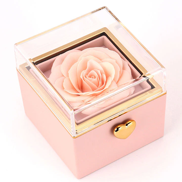 Überraschung-Rosenbox mit 14k Herz-Herzkette & Notiz - Image 14