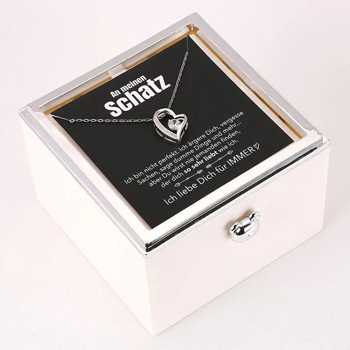 Überraschung-Rosenbox mit 14k Herz-Herzkette & Notiz - Image 23