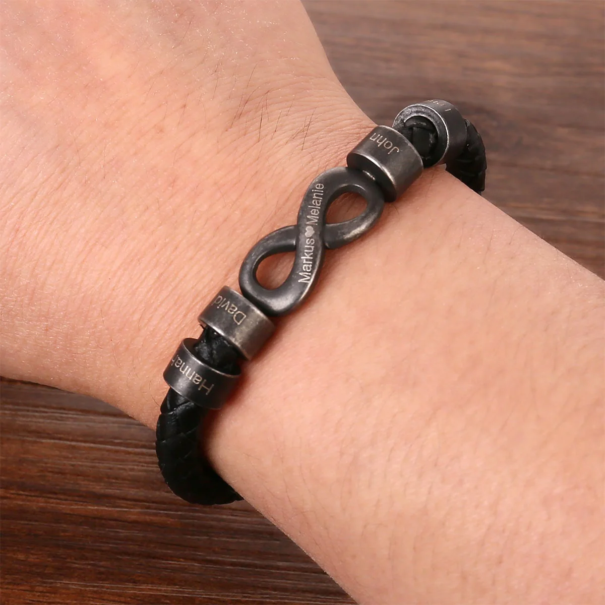 Unendlichkeits Namen Armband - Für den Mann der uns zusammenhält - Image 3