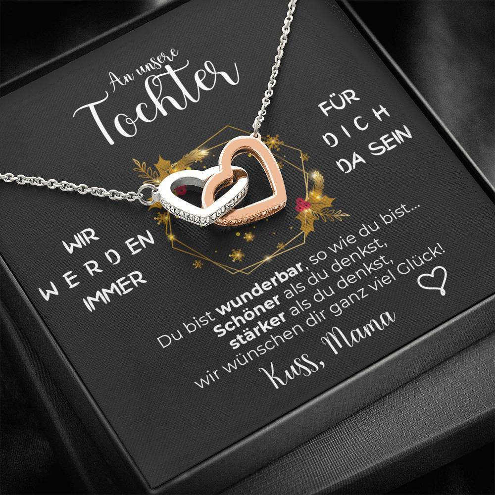 Silber Ausführung Halskette - An meine Tochter von Mama - Weihnachtsgeschenk