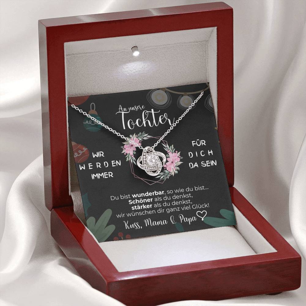 Weißgold Ausführung Halskette - An meine Tochter von Mama & Papa - Weihnachtsgeschenk - Image 6