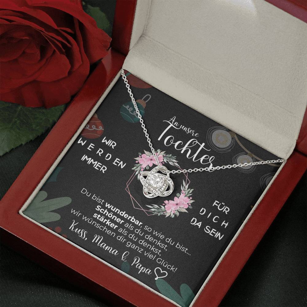 Weißgold Ausführung Halskette - An meine Tochter von Mama & Papa - Weihnachtsgeschenk - Image 8
