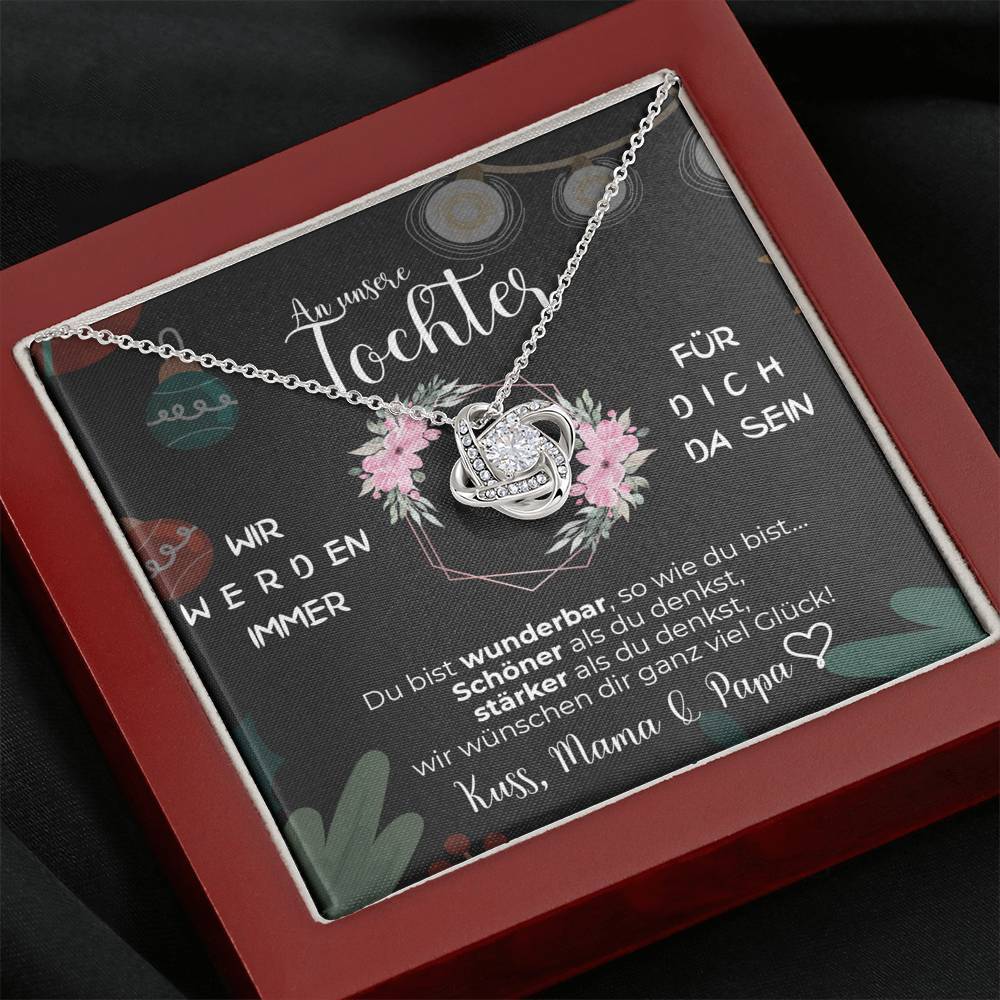Weißgold Ausführung Halskette - An meine Tochter von Mama & Papa - Weihnachtsgeschenk - Image 9