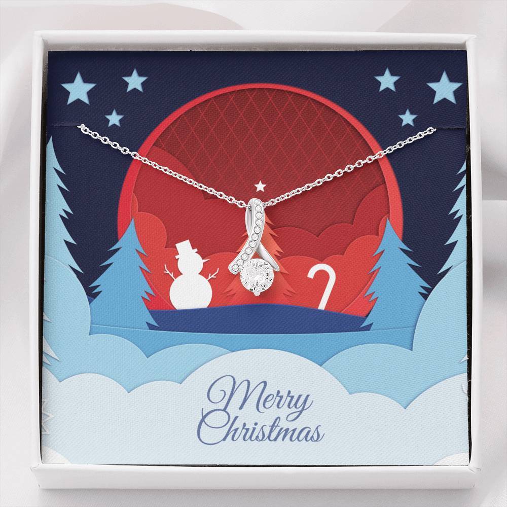 Weißgold Ausführung Halskette - Merry Christmas - Image 3