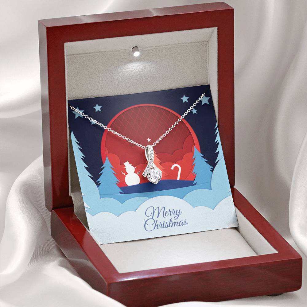 Weißgold Ausführung Halskette - Merry Christmas - Image 7