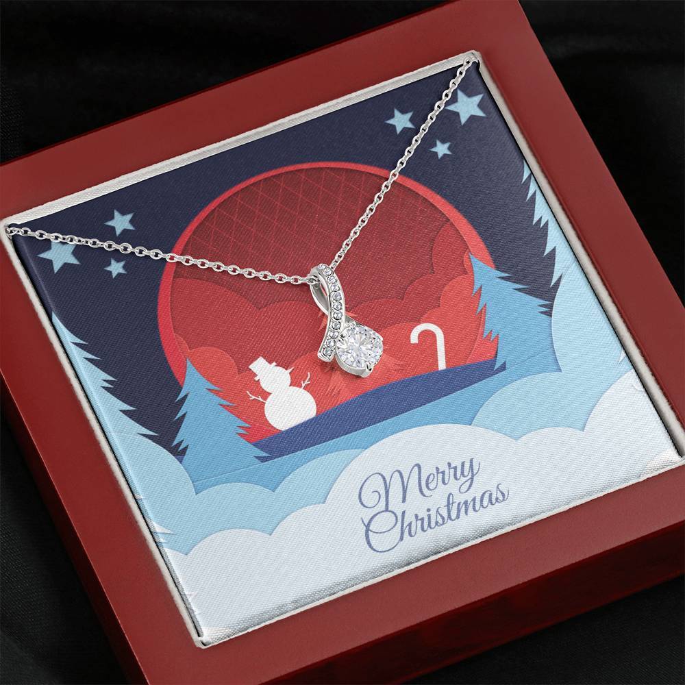 Weißgold Ausführung Halskette - Merry Christmas - Image 8
