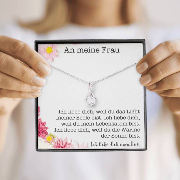 Weißgold Ausführung Halskette - An meine Frau - Image 8