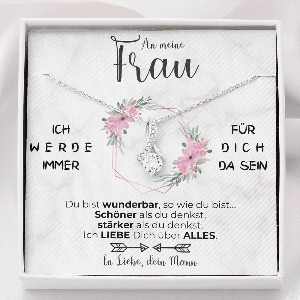 Weißgold Ausführung Halskette - An meine Frau - Rosen - Image 8