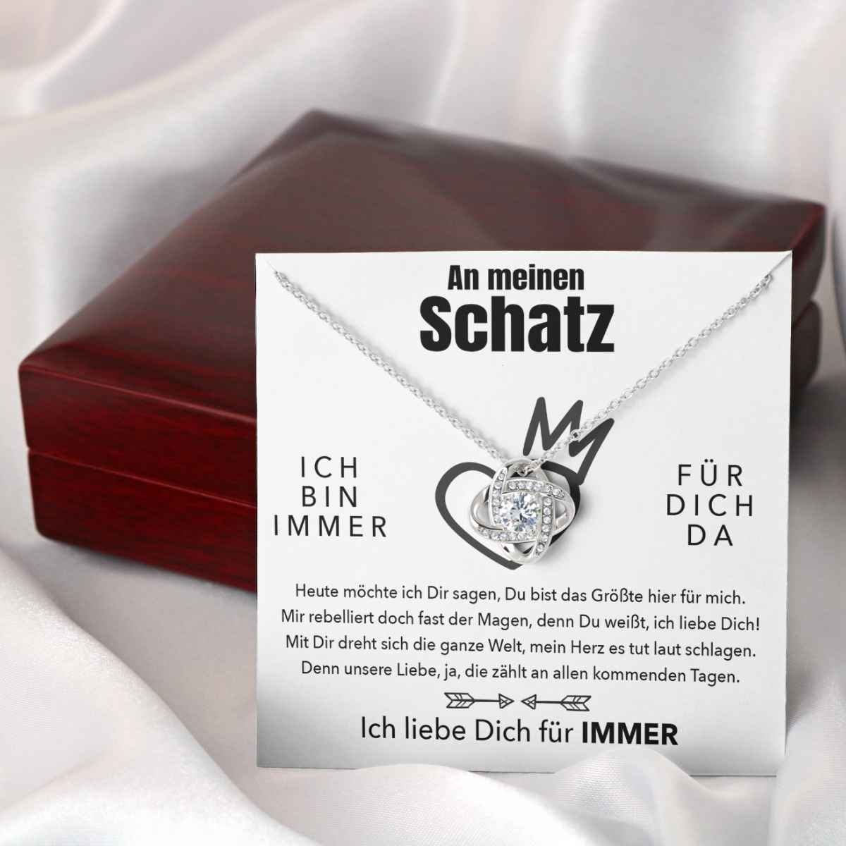 Weißgold Ausführung Halskette - An meinen Schatz - Für Immer - Image 14