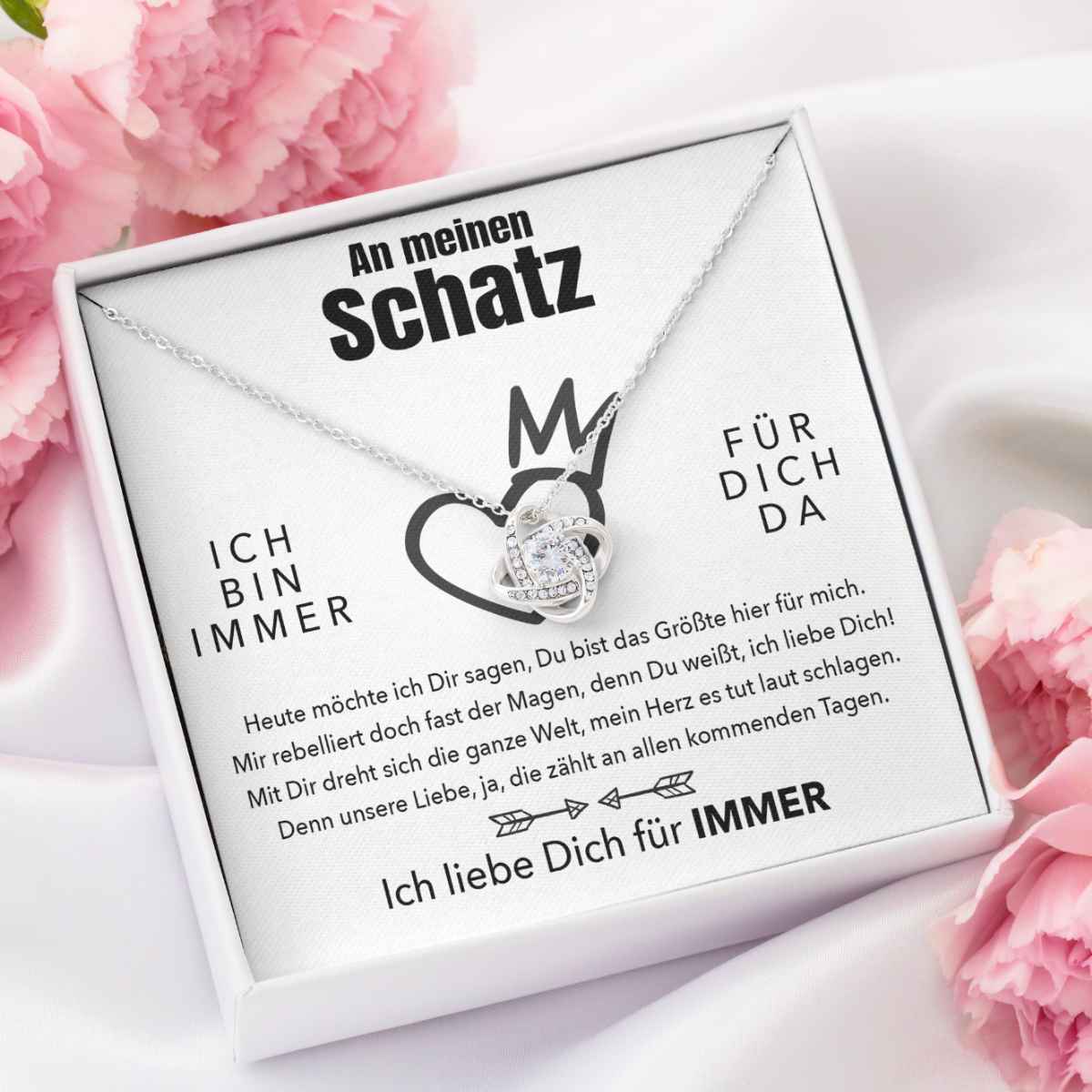 Weißgold Ausführung Halskette - An meinen Schatz - Für Immer - Image 15