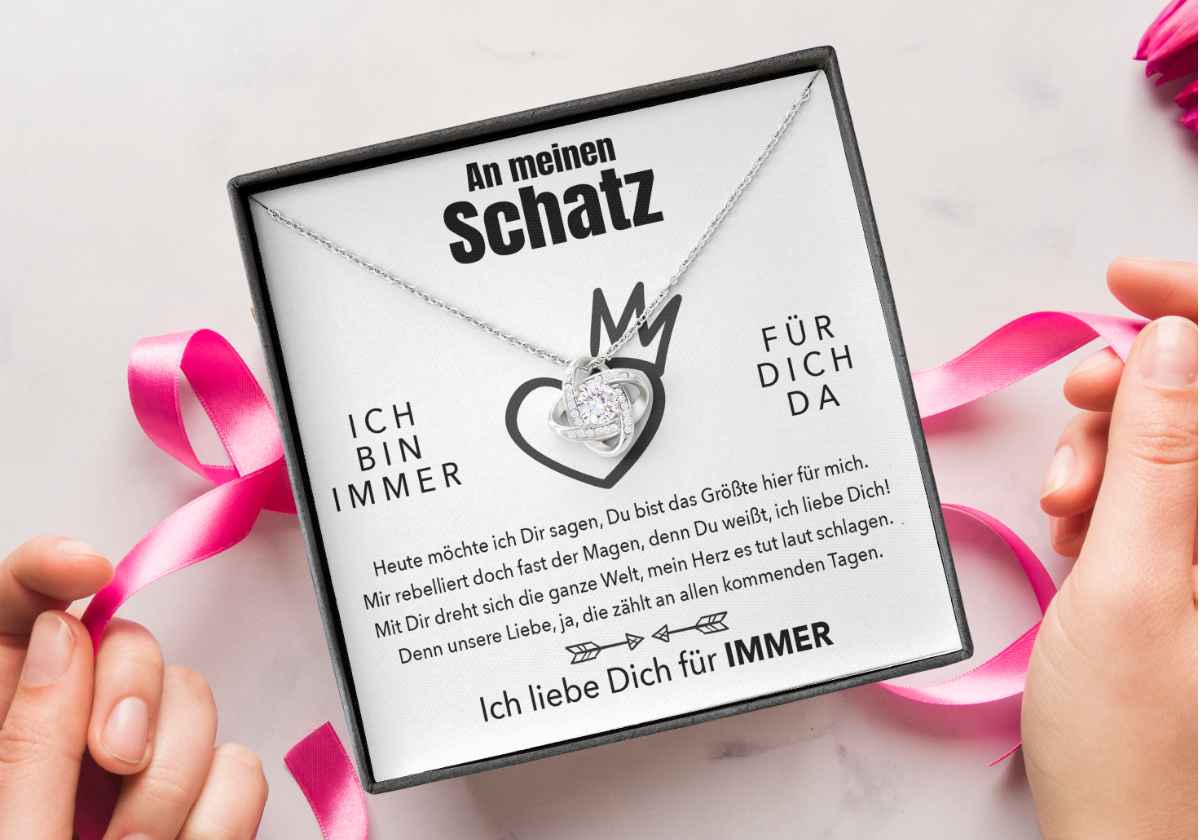 Weißgold Ausführung Halskette - An meinen Schatz - Für Immer - Image 17